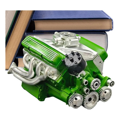 Motor Mini V8 Escultura De Motor Simulación Decorativa De Mo