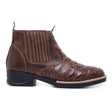 Bota Country Masculina Escamada Cano Curto Texana Botina