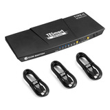 Tesmart Usb-c Kvm Switch 3 En 1 Salida, Para 3 Computadoras 