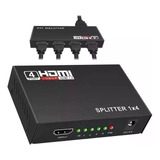 Duplicador Splitter Cabo Hdmi 1x4 Divisor Full Hd 1.4 3d Hub