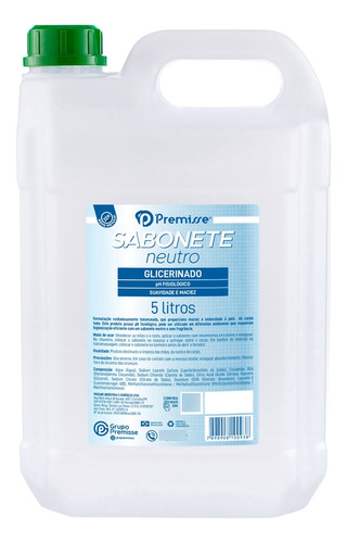 Sabonete Liquido Refil 5l Ph Neutro Glicerinado Premisse