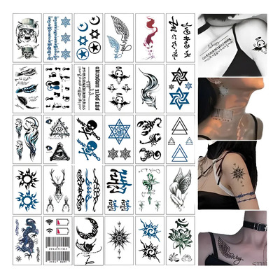 +100 Tatuajes Temporales Chicos P\u002F Dedos Cara Cuello Manos  | MercadoLibre