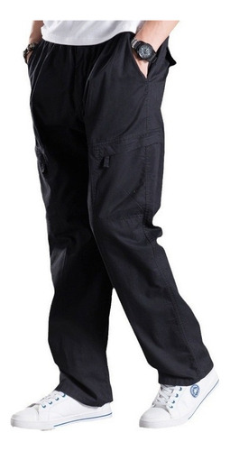 A Pantalón Cargo Hombre Talla Grande Multibolsillos