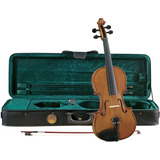 Violin Cremona Sv-175 Premier Tapa Solida Con Estuche Y Arco Color Marrón Claro