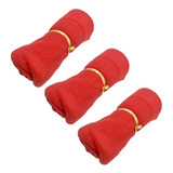Kit 3 Mantas Cobertor Pet Soft Vermelho 90x75cm