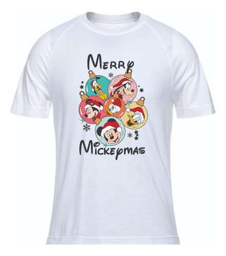 Camisetas Navideñas Bolas Navidad Mickey Mouse Y Amigos