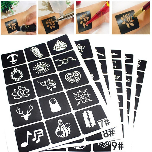 +200 Plantillas Para Tatuajes Moldes P Pinturas Corporales 