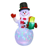 1.5m Inflable Navidad Nieve Mono Multicolor Led