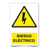 Señaletica Adhesiva Riesgo Eléctrico  20 X 30cm