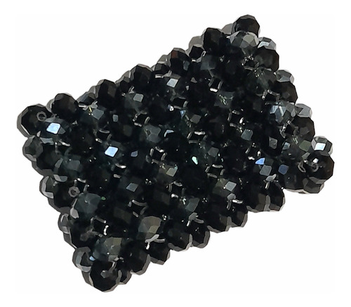 Pulsera De Piedras De Cristal Negra - P009