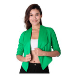 Saco Formal Blazer Mujer Verde Stfashion 79304634