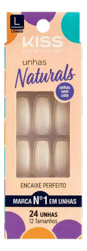 Unhas Postiças Naturals Kiss New York Natural Bailarina