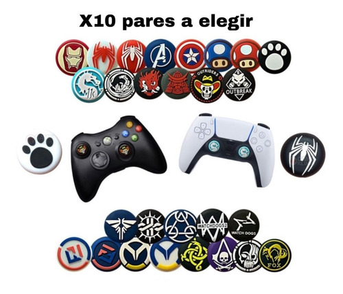 10 Pares Gomas Control Ps5 Ps4 Xbox One Series X Thumb