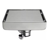 Ralo Invisível Tampa Oculta Aço Inox Anti Odor 20x20