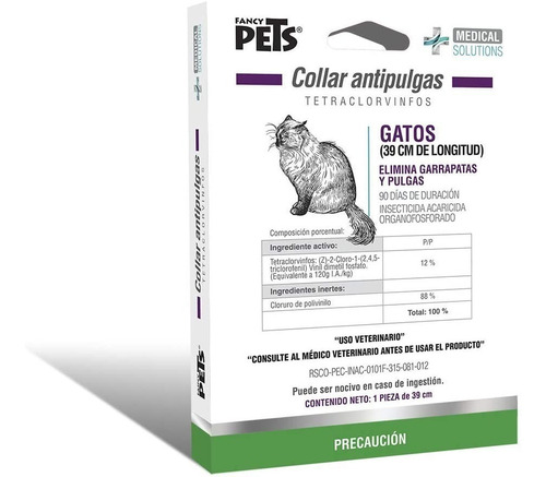 Collar 2 En 1 Antipulgas Y Garrapatas Gatos Hartz Color Blanco Medical Solutions Tamaño Del Collar Gato