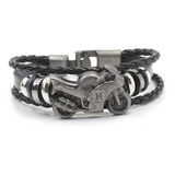 Pulsera Hombre - Pulsera Cuero Genuino - Moto Pl