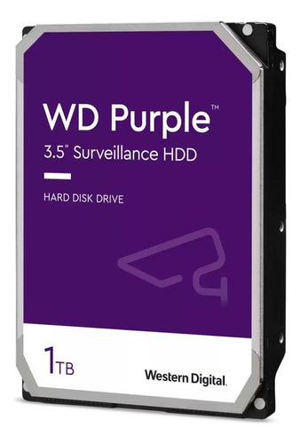 Hd 1tb Sata3 Wd Purple Para Vigilância, Wd11purz