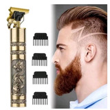 Maquininha Barbeador Dragão Buda Águia Retro Barba Cabelo Cor Dourado 5v