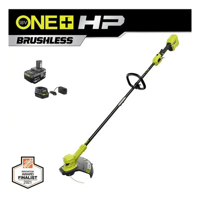 Desbrozadora Ryobi Inal. S/carbones, Incl Bat Y Car Color Verde Lima