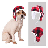 Seis Gorro Navideño Para Perro Con Orejeras, Gorro Ajustable