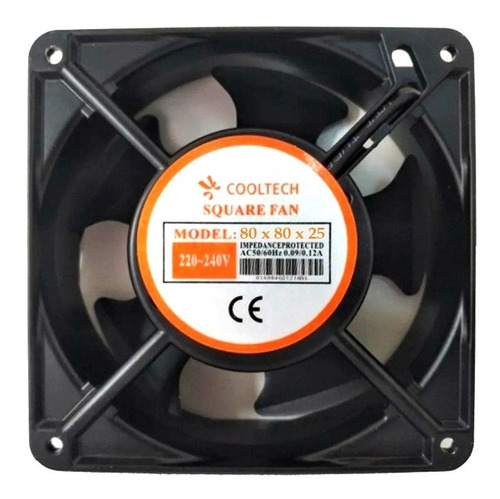 Cooler Fan Ventilador Buje 80x25 Mm 7 Paletas 220v Cooltech