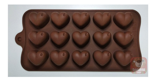 Molde Bombon Chocolate 15 Corazones Silicona Postre Belgrano