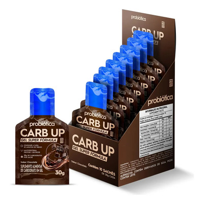 Suplemento em gel Probiótica Carb-up Gel Super Formula Carb-up Gel Super Formula sabor chocolate em envelope de 300g pacote x 10 u | MercadoLivre