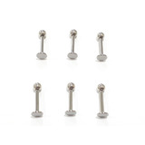 Piercing Pra Tragus Labret Queixo Kit Atacado 36 Unidades 