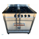 Cocina Industrial Pevi 4 Hornallas 85cm. Acero Inoxidable