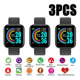 . 3 Piezas Impermeable Con Bluetooth Reloj Inteligente