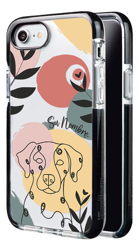 Funda Para iPhone Mujer Perro Dálmata Minimal Con Su Nombre