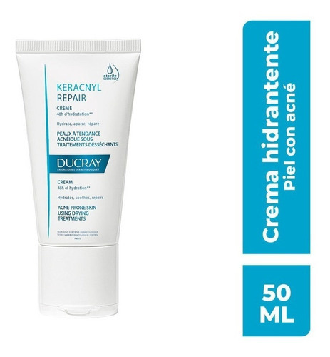 Ducray Keracnyl Repair Crema Facial Antiacné 50ml Tipo De Piel Acneicadesecada