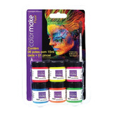 Cartela De Tinta Facial Líquida 6 Cores Flúor Colormake