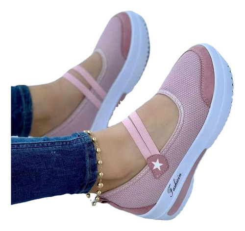 Zapatos De Mujer De Color Sólido Con Parte Superior Baja Y C