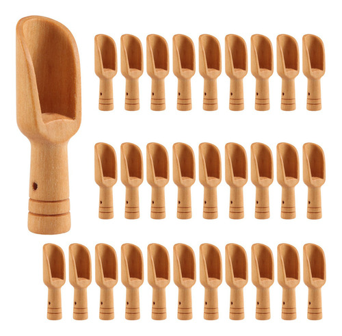 99lyaq 30 Minicucharas De Madera Para Baño, Sal De Baño,