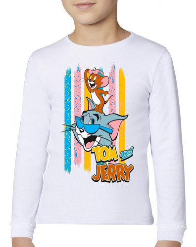 Polera Manga Larga Niña Tom Y Jerry Exclusividad 100%algodón