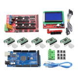 Kit Impressora 3d Mega2560 Ramps1.4 Lcd1286 Driver A4988