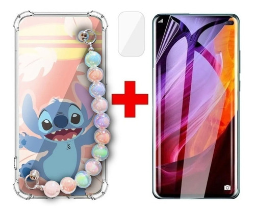 Carcasa Cadena Stitch + Hidrogel + Cam Samsung A52s 5g