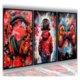 Quadro Decorativo Gamer Jogos Neon Vídeo Game Quarto Menino