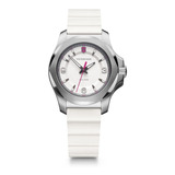 Reloj I.n.o.x. V 37 Mm Mujer Correa Caucho Blanco Victorinox