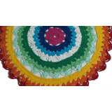Plato De Sitio X2 Crochet Hilo Colores Redondo Diám 36cm