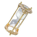 Reloj De Arena Envejecido, Elegante, Metálico, 15 Minutos .