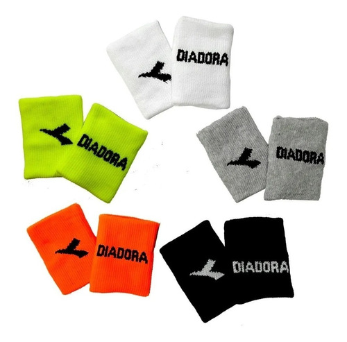 Muñequeras Diadora Algodon Deportivas Varios Colores X2