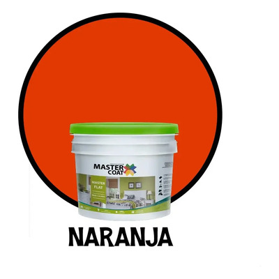 Pintura de agua Master Coat Alvacolor Flat color naranja con acabado mate de 4L | MercadoLibre
