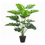 Planta Monstera Artificial Sala De Estar Decorar, Con Maceta