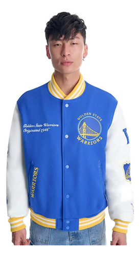 Sudadera Cuello Redondo Botones Nba Azul/blanco It20 Hombre