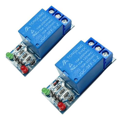 2x Módulo Relé Relay 5v 1 Canal Para Arduino Raspberry Nf-e