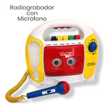 Radiograbador Con Microfono, Pasacasette Y Radio. Funciona!