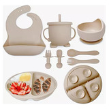 Kit Alimentação De Silicone Bebe Introdução Alimentar Buba