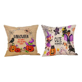 Fundas Para Cojines X2 Halloween Decoración